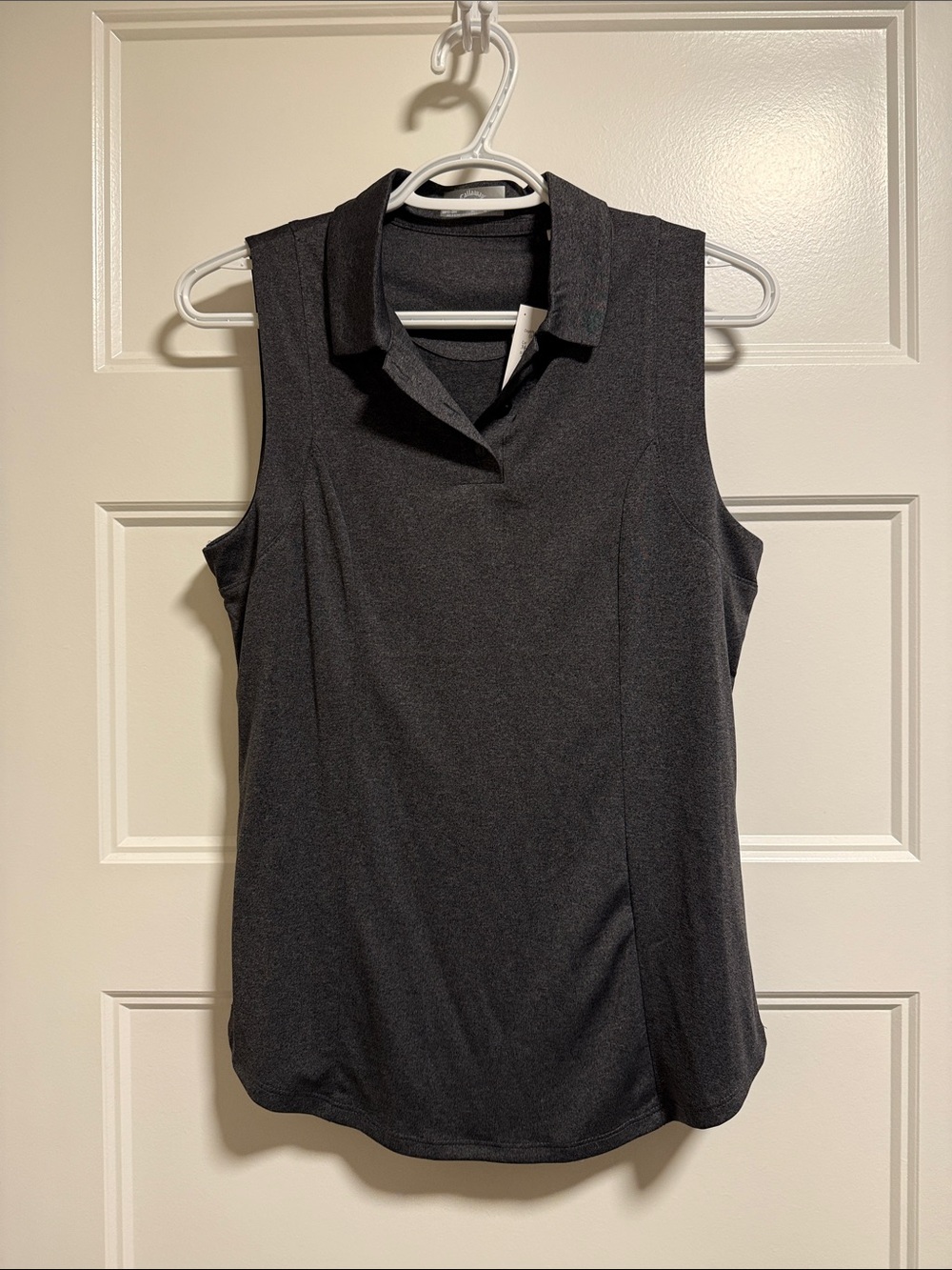 Callaway Black Sleeveless Polo Tank